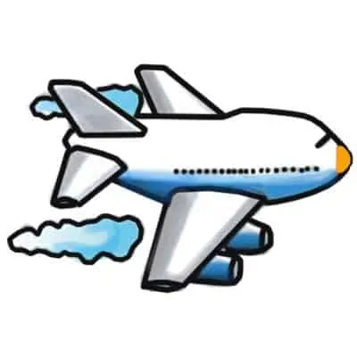 cartoon of an aeroplane