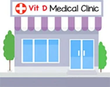 cartoon of a medical clinic