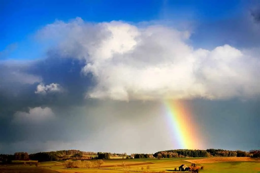 photo of a landscape with a rainbow; starting a keto diet.