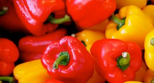 photo of assorted peppers, red and yellow; best vegetables to eat on a keto diet.